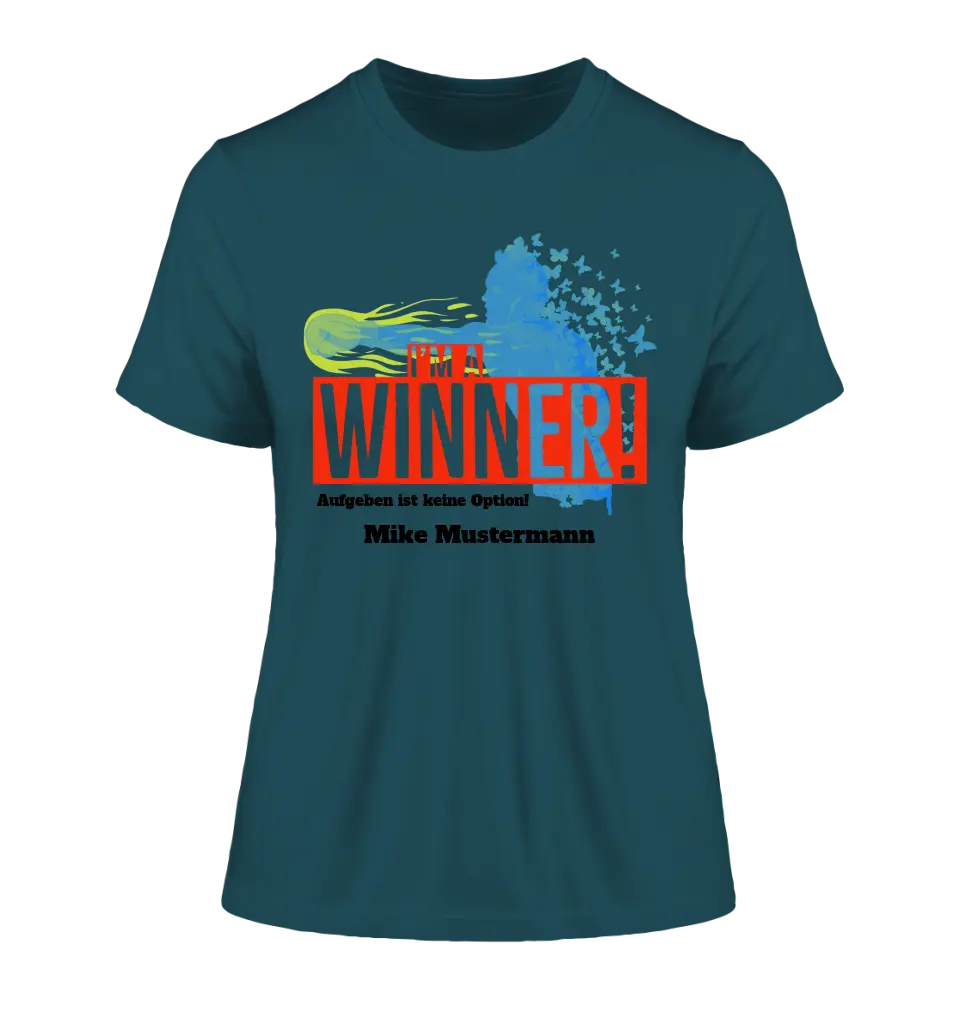 I´M A WINNER • Ladies Premium T-Shirt XS-2XL aus Bio-Baumwolle für Damen • Exklusivdesign • personalisiert