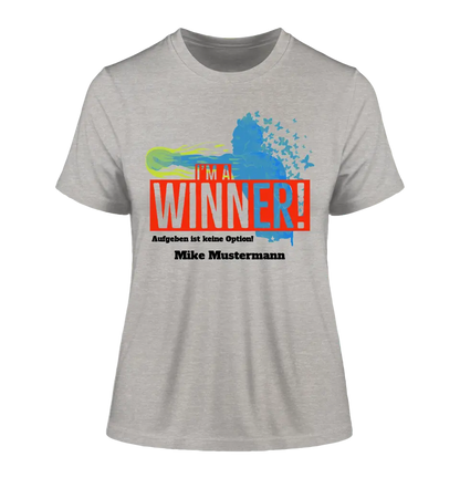 I´M A WINNER • Ladies Premium T-Shirt XS-2XL aus Bio-Baumwolle für Damen • Exklusivdesign • personalisiert