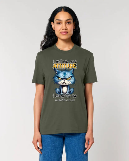 Ich brauche deine Meinung nicht - ich habe meine eigene • Katze • Unisex Premium T-Shirt XS-5XL aus Bio-Baumwolle für Damen & Herren • Exklusivdesign • personalisiert