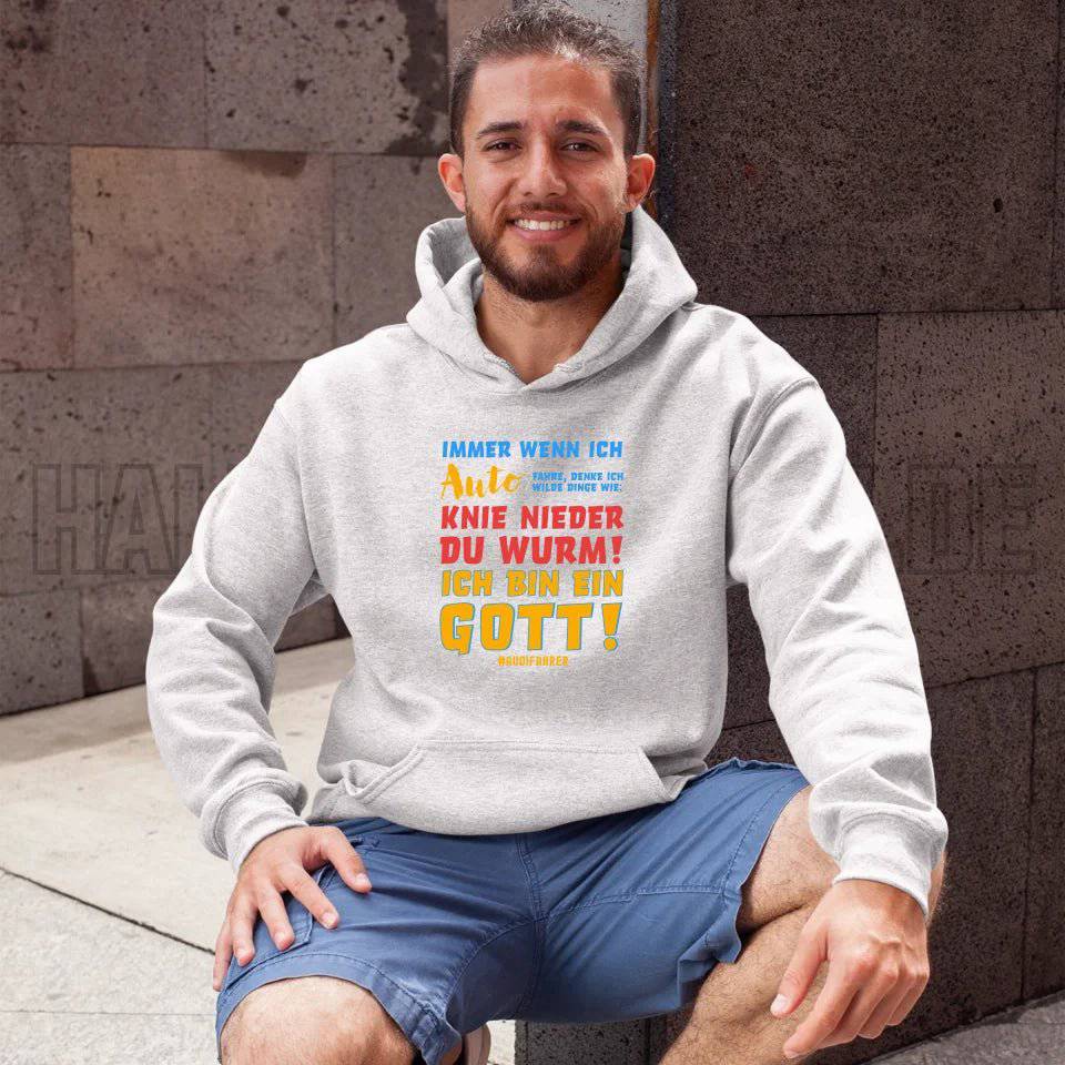 Immer wenn ich Auto • Gott • Unisex Premium Hoodie XS-5XL aus Bio-Baumwolle für Damen & Herren • Exklusivdesign • personalisiert