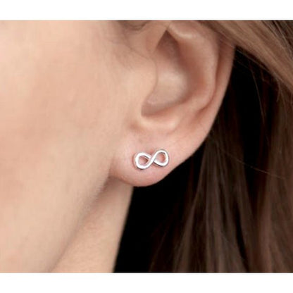 Infinity Mini Ohrstecker - 925 Sterling Silber Minimalistischer Schmuck - OHR925-110