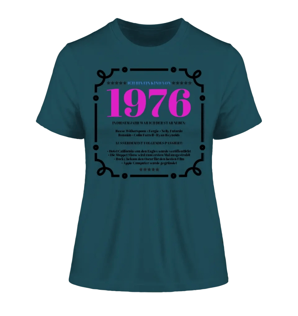 Jahreszahl Designer personalisierbar - Ladies Premium T-Shirt XS-2XL aus Bio-Baumwolle für Damen