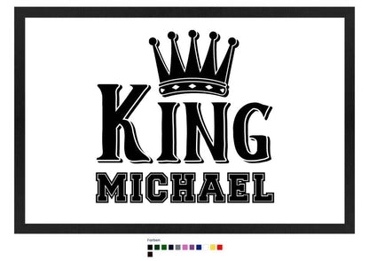 KING + WUNSCHNAME • Fußmatte • Exklusivdesign • personalisiert