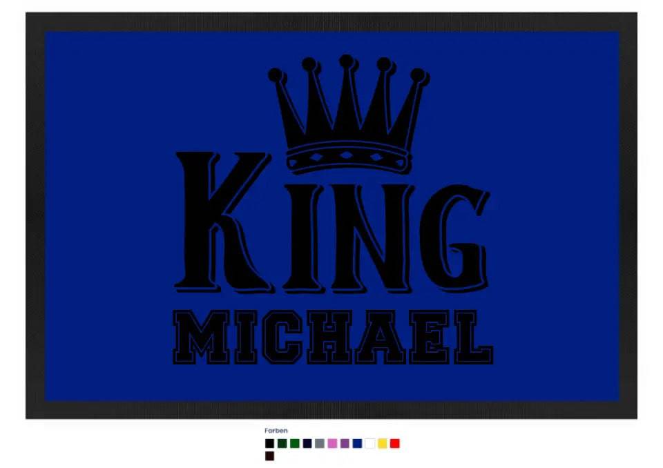 KING + WUNSCHNAME • Fußmatte • Exklusivdesign • personalisiert