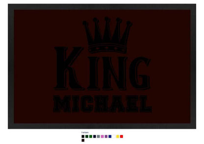 KING + WUNSCHNAME • Fußmatte • Exklusivdesign • personalisiert