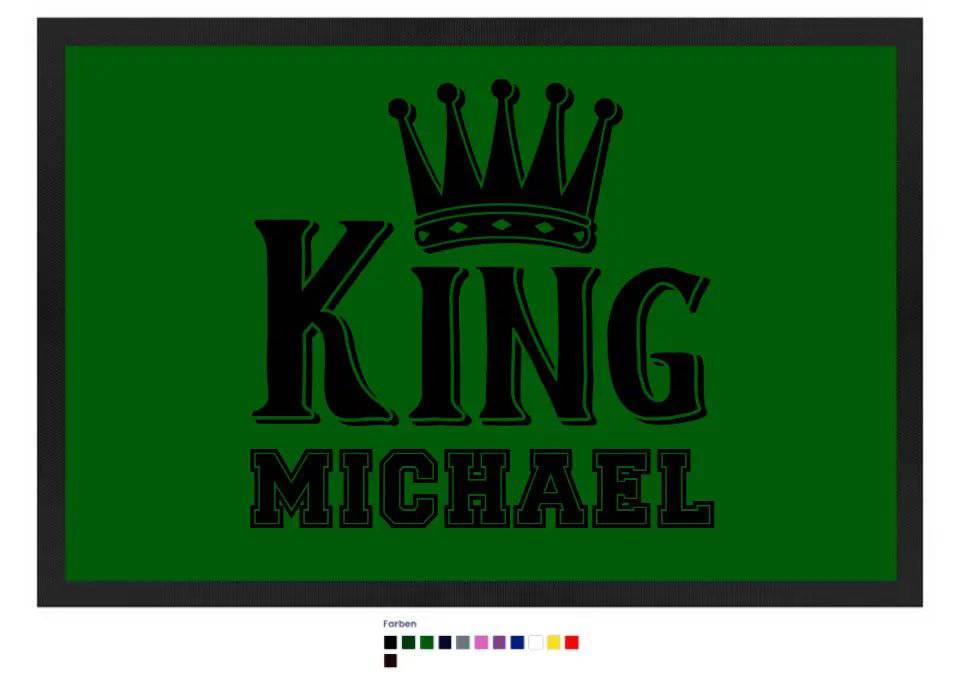 KING + WUNSCHNAME • Fußmatte • Exklusivdesign • personalisiert