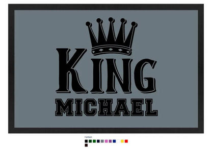 KING + WUNSCHNAME • Fußmatte • Exklusivdesign • personalisiert