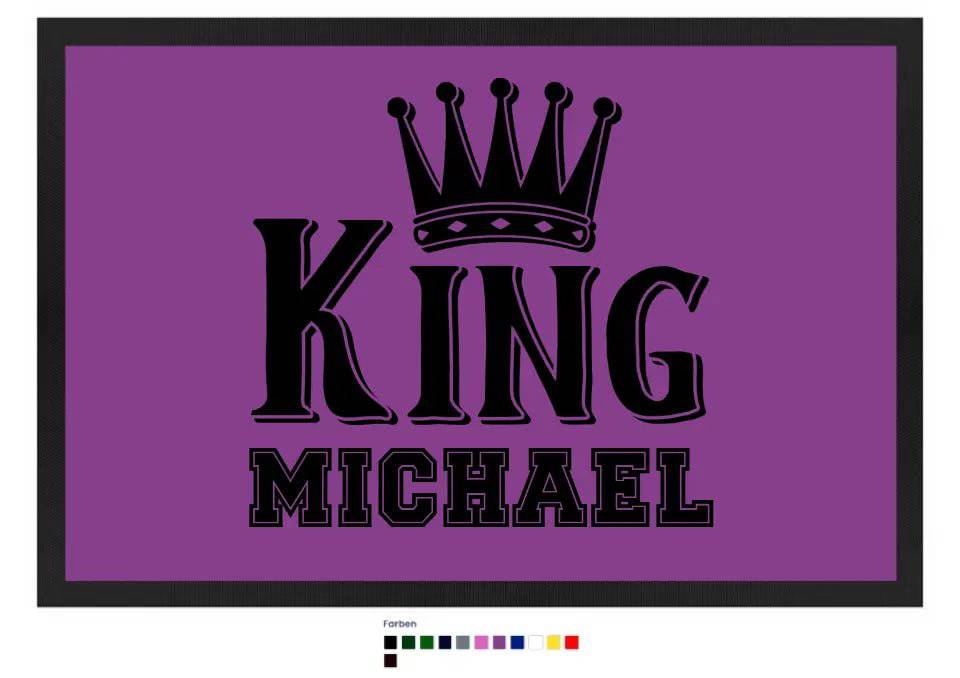 KING + WUNSCHNAME • Fußmatte • Exklusivdesign • personalisiert