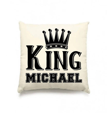 KING + WUNSCHNAME • Kissen 40x40 cm • Exklusivdesign • personalisiert