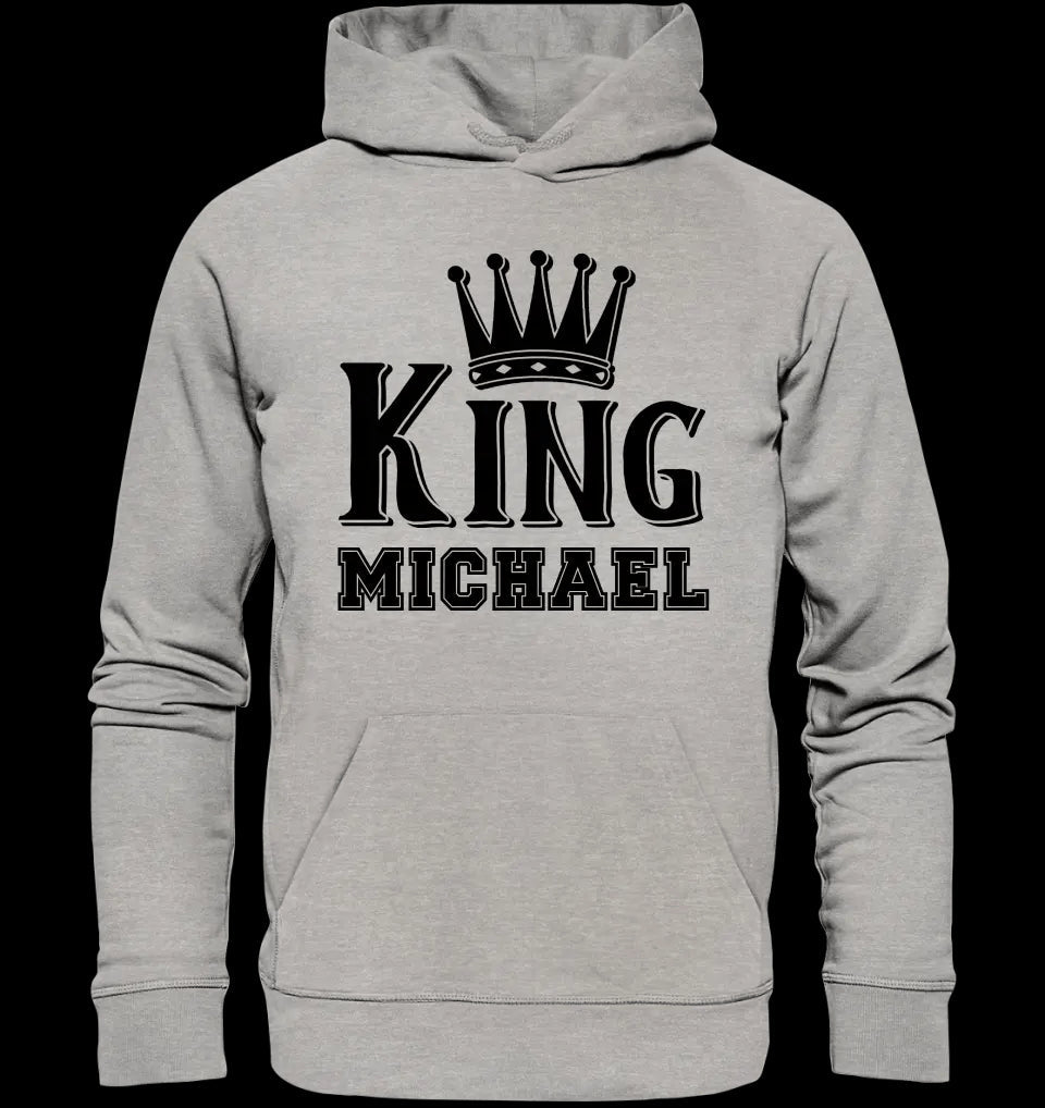 KING + WUNSCHNAME • Unisex Premium Hoodie XS-5XL aus Bio-Baumwolle für Damen & Herren • Exklusivdesign • personalisiert