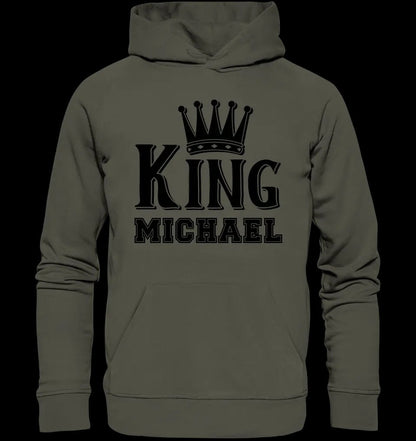 KING + WUNSCHNAME • Unisex Premium Hoodie XS-5XL aus Bio-Baumwolle für Damen & Herren • Exklusivdesign • personalisiert