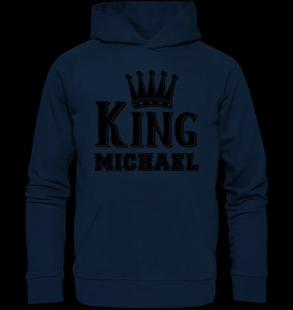 KING + WUNSCHNAME • Unisex Premium Hoodie XS-5XL aus Bio-Baumwolle für Damen & Herren • Exklusivdesign • personalisiert