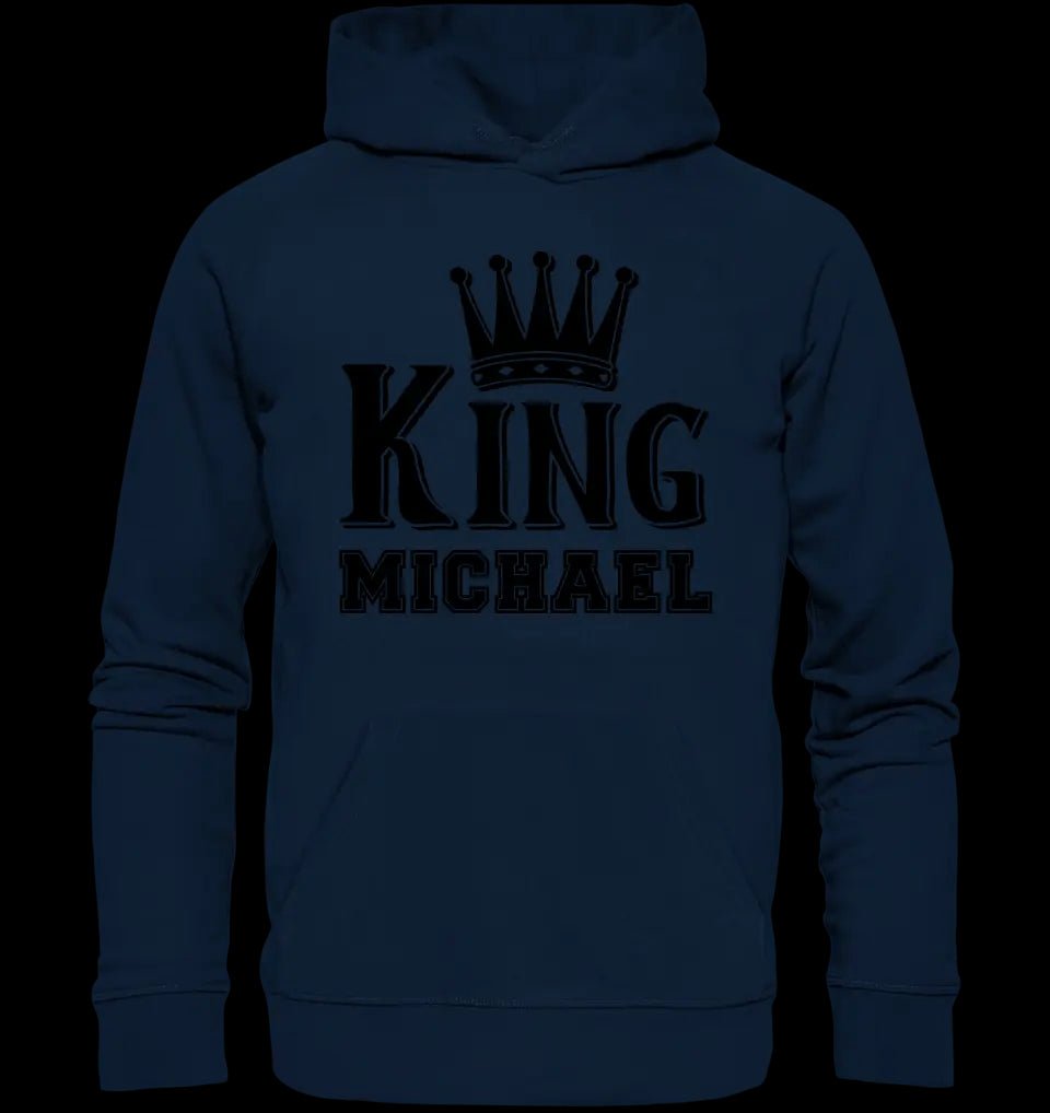 KING + WUNSCHNAME • Unisex Premium Hoodie XS-5XL aus Bio-Baumwolle für Damen & Herren • Exklusivdesign • personalisiert