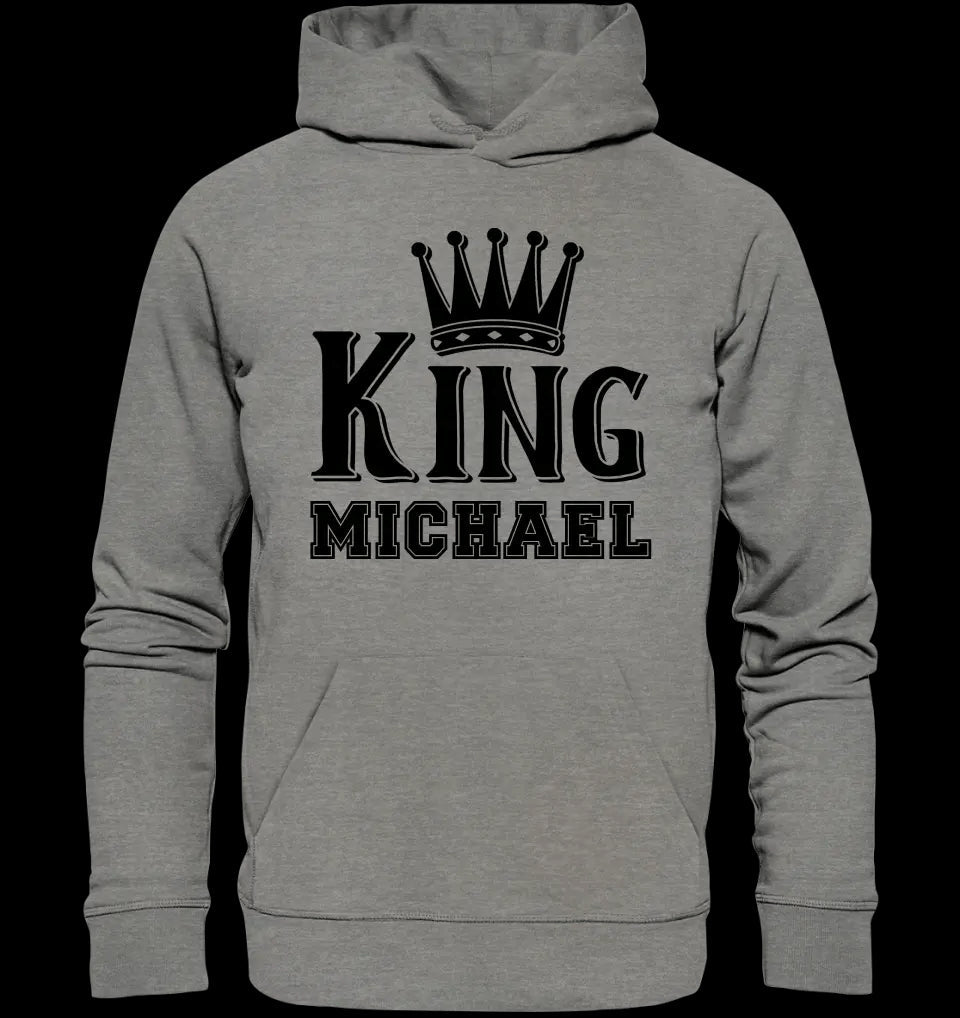 KING + WUNSCHNAME • Unisex Premium Hoodie XS-5XL aus Bio-Baumwolle für Damen & Herren • Exklusivdesign • personalisiert