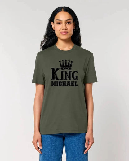 KING + WUNSCHNAME • Unisex Premium T-Shirt XS-5XL aus Bio-Baumwolle für Damen & Herren • Exklusivdesign • personalisiert