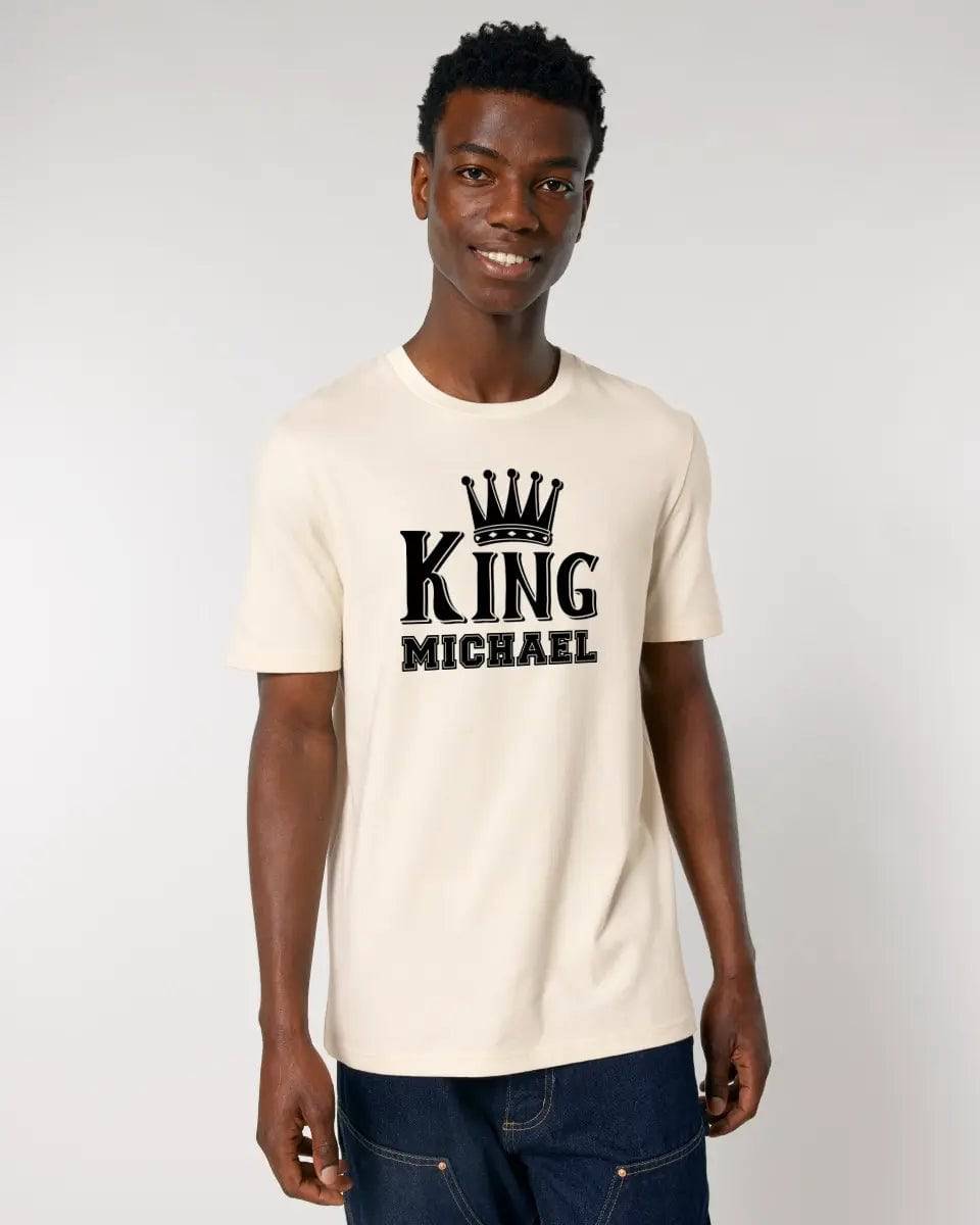 KING + WUNSCHNAME • Unisex Premium T-Shirt XS-5XL aus Bio-Baumwolle für Damen & Herren • Exklusivdesign • personalisiert