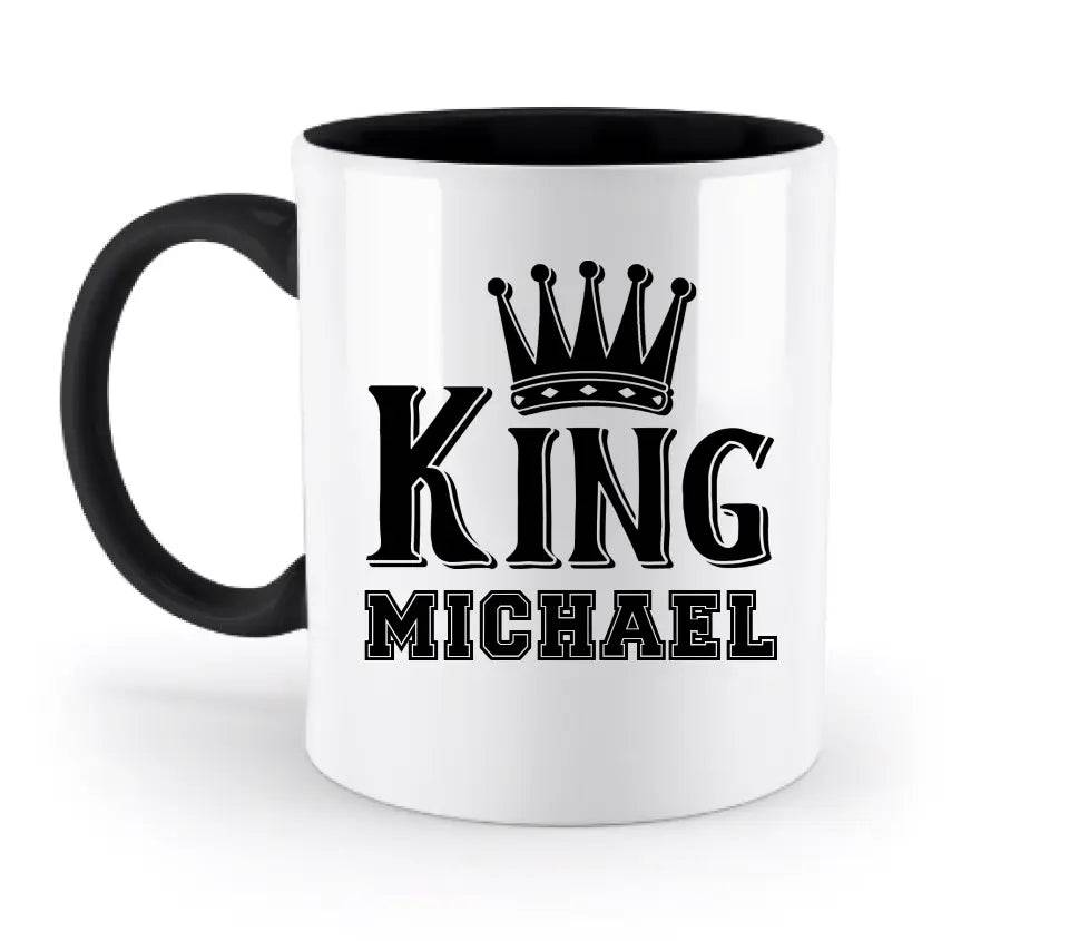 KING + WUNSCHNAME • zweifarbige Tasse • Exklusivdesign • personalisiert