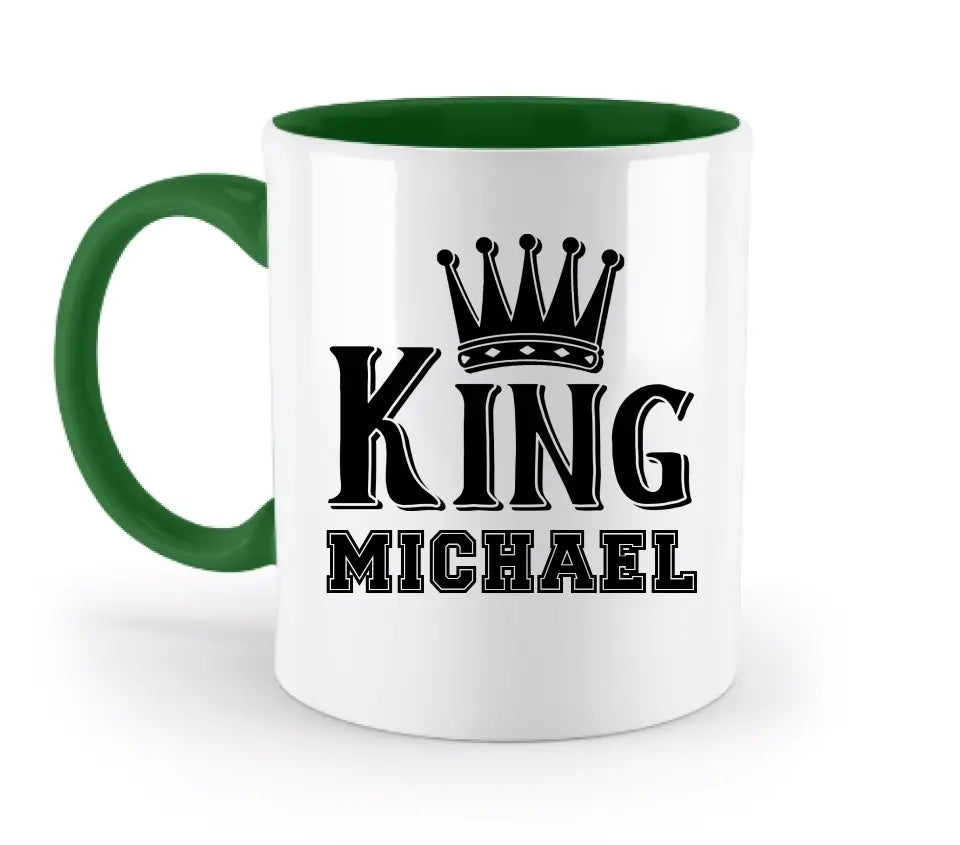 KING + WUNSCHNAME • zweifarbige Tasse • Exklusivdesign • personalisiert