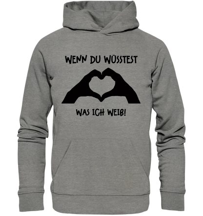 Keine Frage, ich liebe Dich auch! • Hände • personalisierter Text • Unisex Premium Hoodie XS-5XL aus Bio-Baumwolle für Damen & Herren • Exklusivdesign • personalisiert