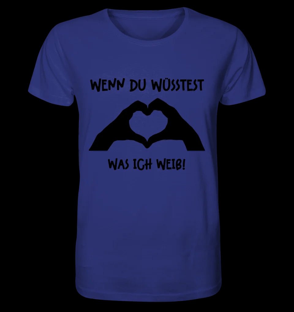 Keine Frage, ich liebe Dich auch! • Hände • personalisierter Text • Unisex Premium T-Shirt XS-5XL aus Bio-Baumwolle für Damen & Herren • Exklusivdesign • personalisiert