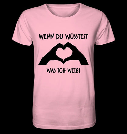 Keine Frage, ich liebe Dich auch! • Hände • personalisierter Text • Unisex Premium T-Shirt XS-5XL aus Bio-Baumwolle für Damen & Herren • Exklusivdesign • personalisiert