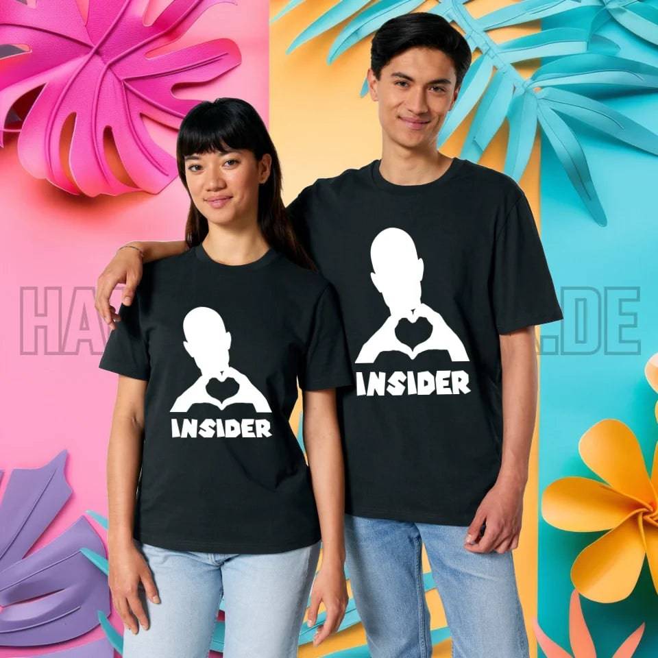 Keine Frage, ich liebe Dich auch! • Insider White • personalisierter Text • Unisex Premium T-Shirt XS-5XL aus Bio-Baumwolle für Damen & Herren • Exklusivdesign • personalisiert