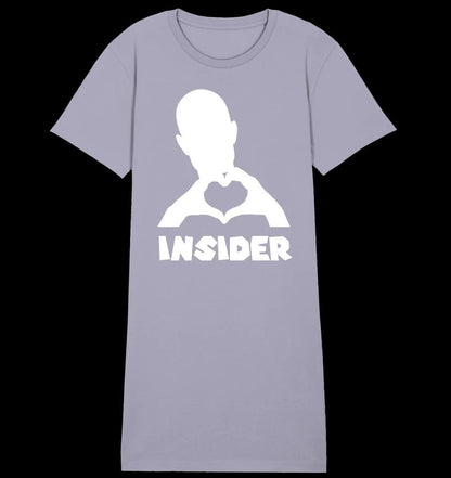 Keine Frage, ich liebe Dich auch! • Insider White • personalisierter Text • Ladies Premium T-Shirt Kleid aus Bio-Baumwolle S-2XL • Exklusivdesign • personalisiert