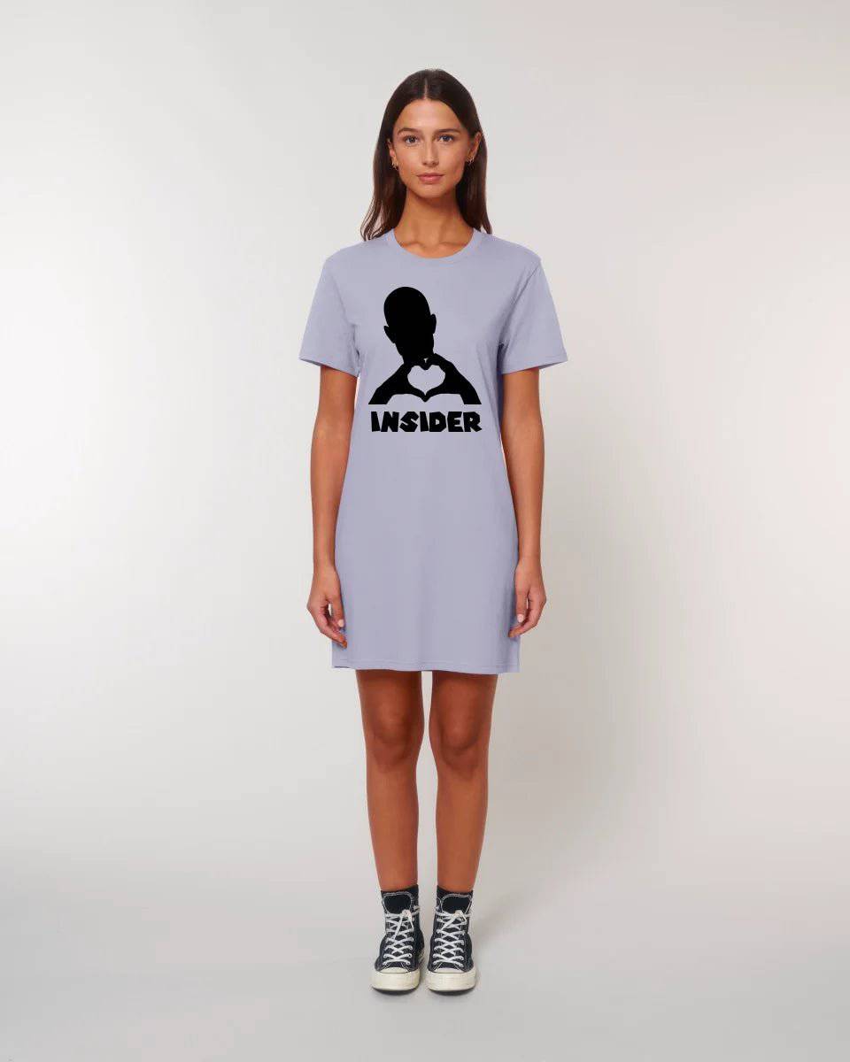 Keine Frage, ich liebe Dich auch! • Insider • personalisierter Text • Ladies Premium T-Shirt Kleid aus Bio-Baumwolle S-2XL • Exklusivdesign • personalisiert