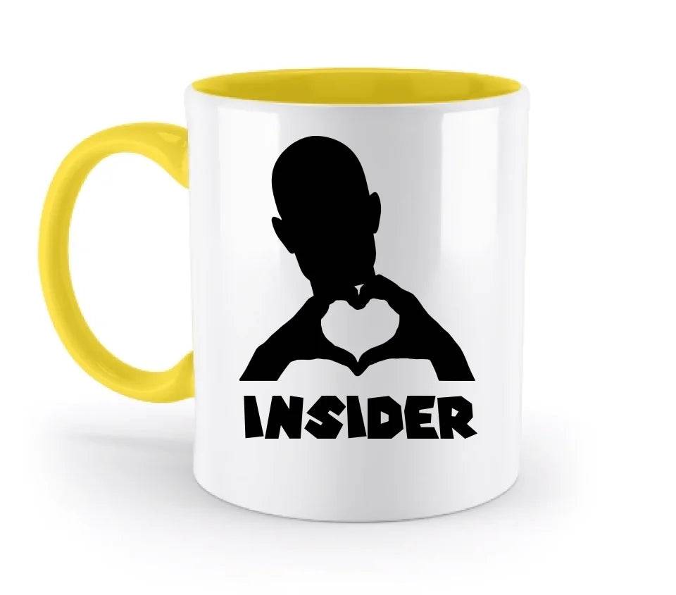 Keine Frage, ich liebe Dich auch! • Insider • personalisierter Text • zweifarbige Tasse 330ml mit farbigem Innendruck spülmaschinengeeignet