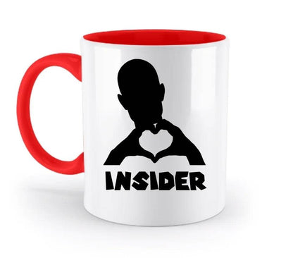 Keine Frage, ich liebe Dich auch! • Insider • personalisierter Text • zweifarbige Tasse 330ml mit farbigem Innendruck spülmaschinengeeignet