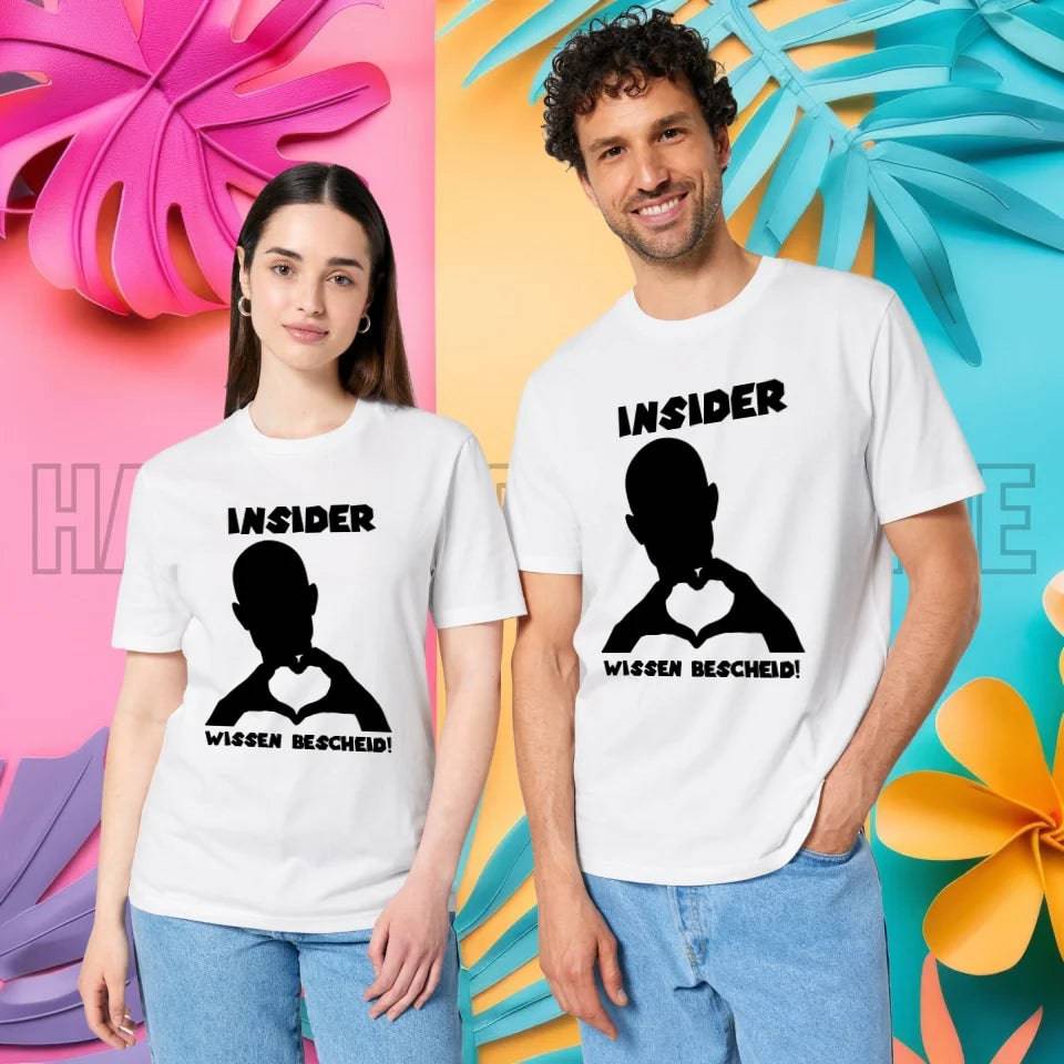 Keine Frage, ich liebe Dich auch! • personalisierbarer / personalisierter Text • Unisex Premium T-Shirt XS-5XL aus Bio-Baumwolle für Damen & Herren • Exklusivdesign • personalisiert