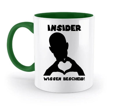 Keine Frage, ich liebe Dich auch! • personalisierter Text • zweifarbige Tasse 330ml mit farbigem Innendruck spülmaschinengeeignet