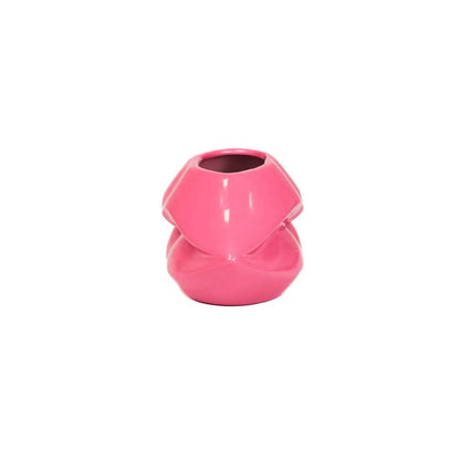 LIPS VASE: Topf - Lippe - Keramik - Neonrosa - 21x19x11cm • außergewöhnliche Dekoartikel