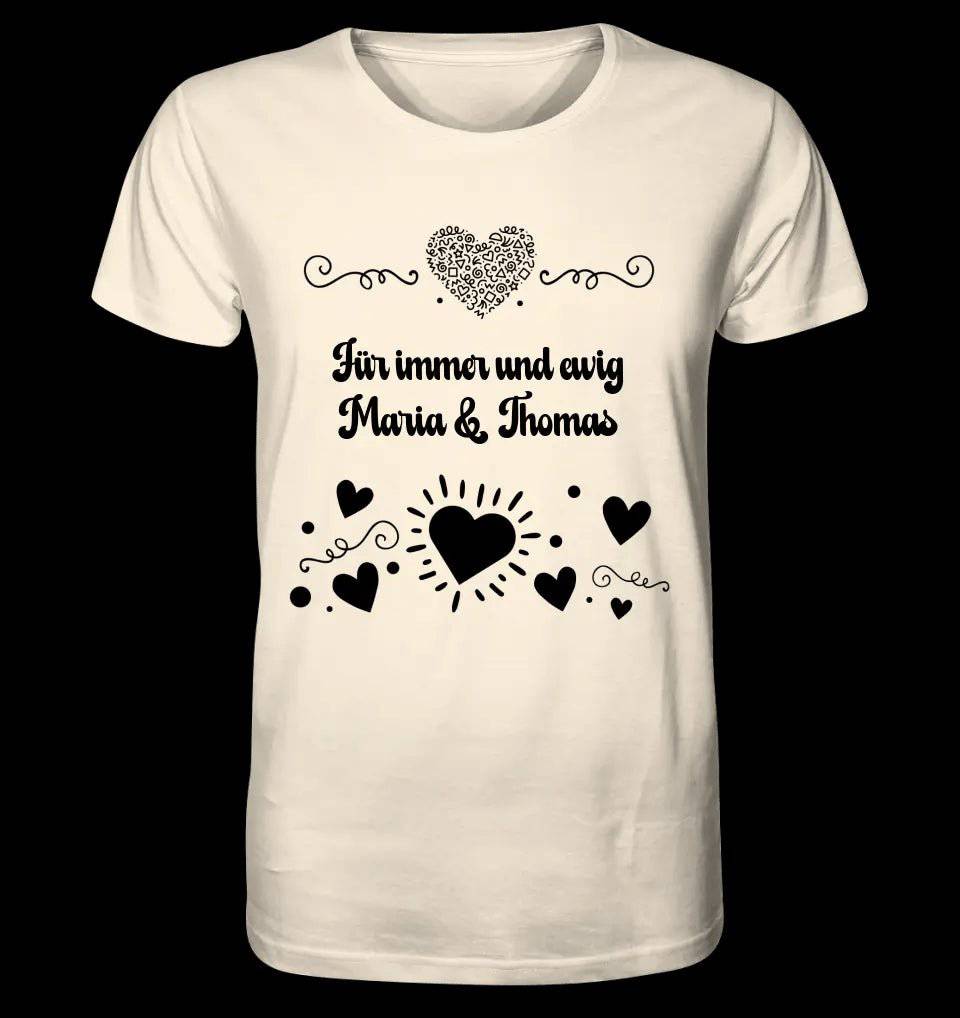 LOVE DESIGN 3 personalisierbar - Unisex Premium T-Shirt XS-5XL aus Bio-Baumwolle für Damen & Herren