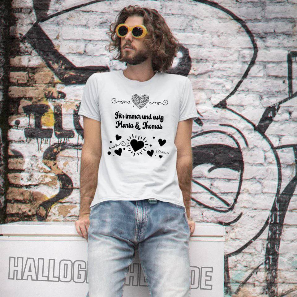 LOVE DESIGN 3 personalisierbar - Unisex Premium T-Shirt XS-5XL aus Bio-Baumwolle für Damen & Herren