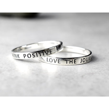 LOVE THE JOURNEY 925 Sterling Silber Ring unisex - RG925-55