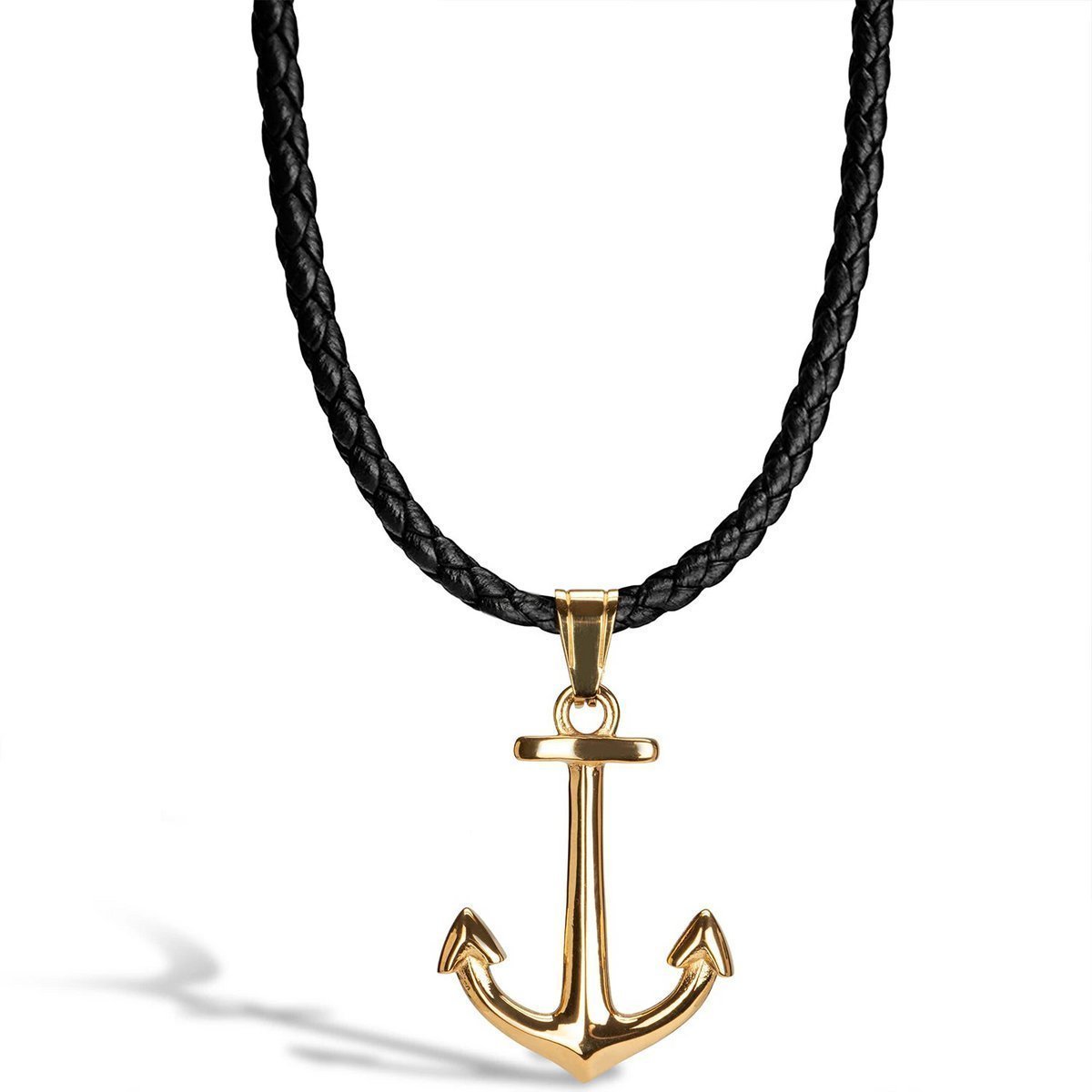 Lederhalskette "Anchor"