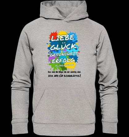 Liebe Glück Gesundheit Erfolg • Unisex Premium Hoodie XS-5XL aus Bio-Baumwolle für Damen & Herren • Exklusivdesign • personalisiert