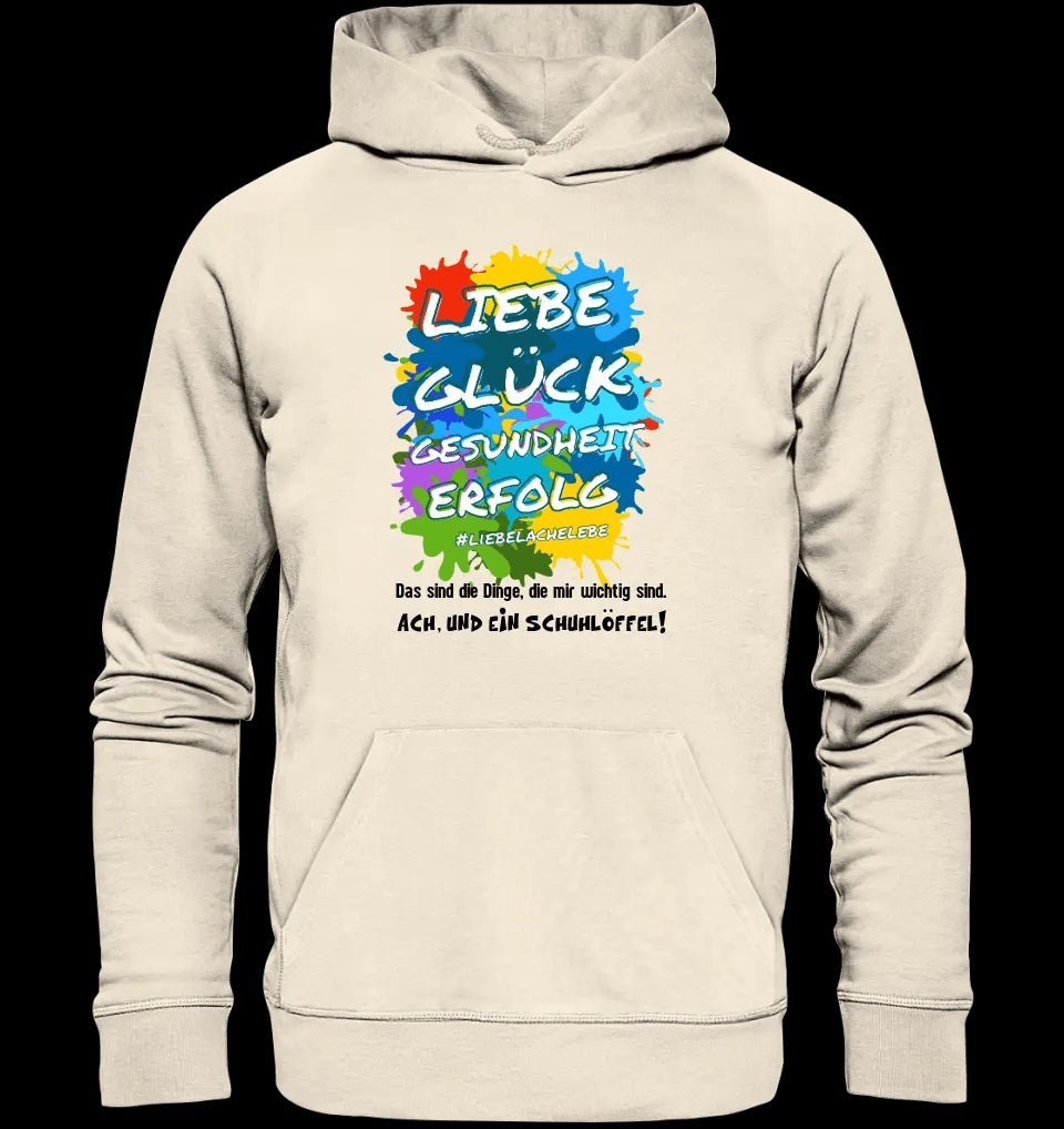 Liebe Glück Gesundheit Erfolg • Unisex Premium Hoodie XS-5XL aus Bio-Baumwolle für Damen & Herren • Exklusivdesign • personalisiert