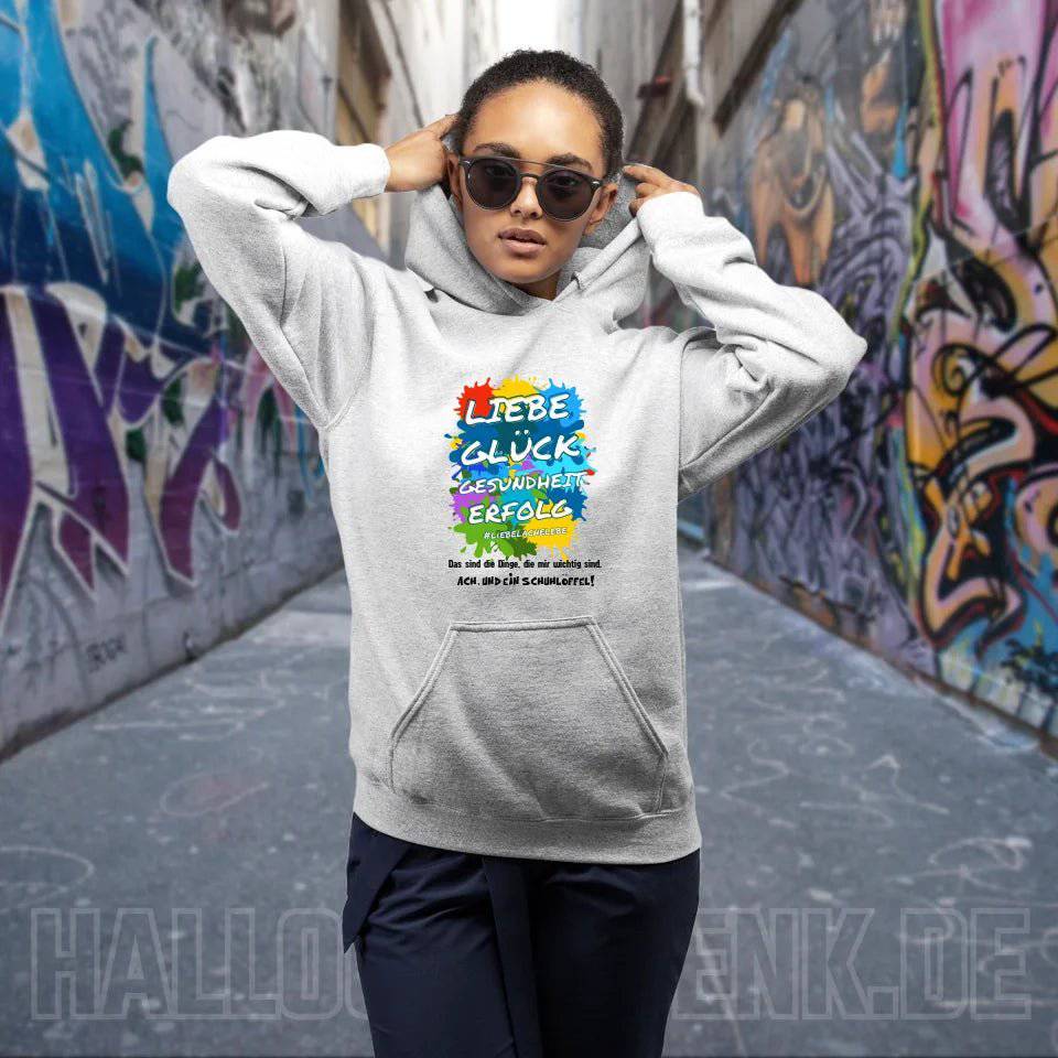 Liebe Glück Gesundheit Erfolg • Unisex Premium Hoodie XS-5XL aus Bio-Baumwolle für Damen & Herren • Exklusivdesign • personalisiert