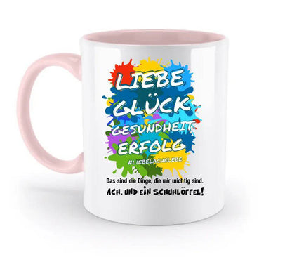 Liebe Glück Gesundheit Erfolg • zweifarbige Tasse • Exklusivdesign • personalisiert