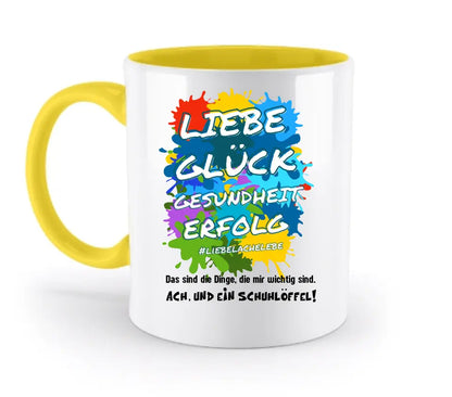 Liebe Glück Gesundheit Erfolg • zweifarbige Tasse • Exklusivdesign • personalisiert