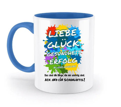 Liebe Glück Gesundheit Erfolg • zweifarbige Tasse • Exklusivdesign • personalisiert