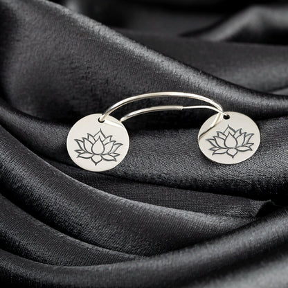 Lotus 925 Sterling Silber Kreolen - OHR925-43