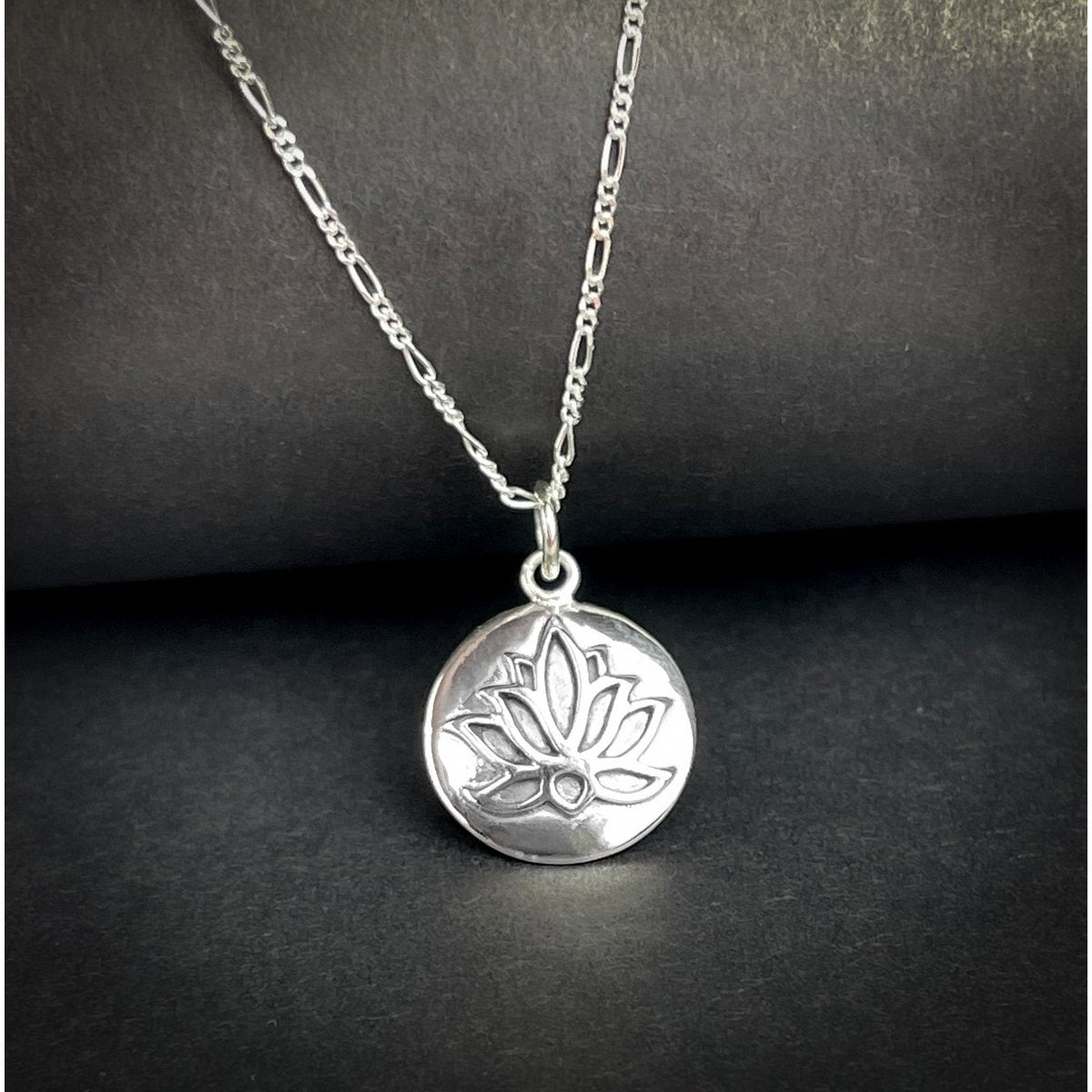 Lotus Anhänger Halskette - 925 Sterling Silber - K925-31