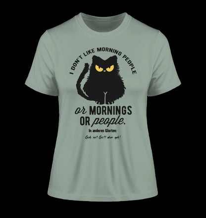 MORNING PEOPLE CAT • Katze • Ladies Premium T-Shirt XS-2XL aus Bio-Baumwolle für Damen • Exklusivdesign • personalisiert