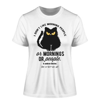 MORNING PEOPLE CAT • Katze • Ladies Premium T-Shirt XS-2XL aus Bio-Baumwolle für Damen • Exklusivdesign • personalisiert