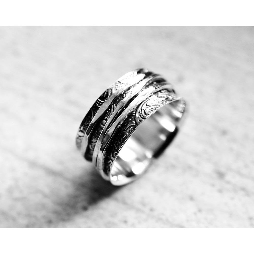 Meditationsring Drehring - 925 Sterling Silber - RG925-18