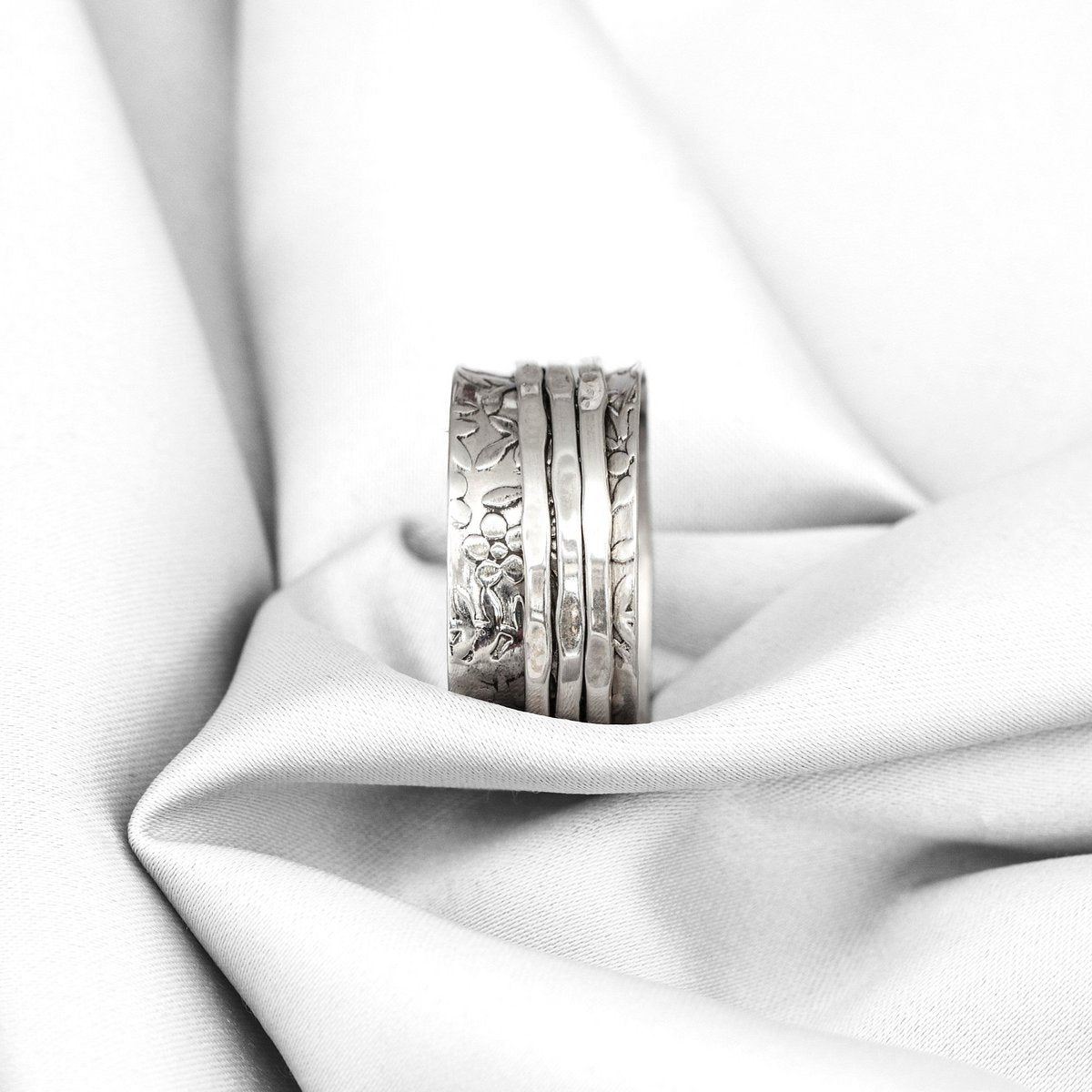 Meditationsring Drehring - 925 Sterling Silber - RG925-18