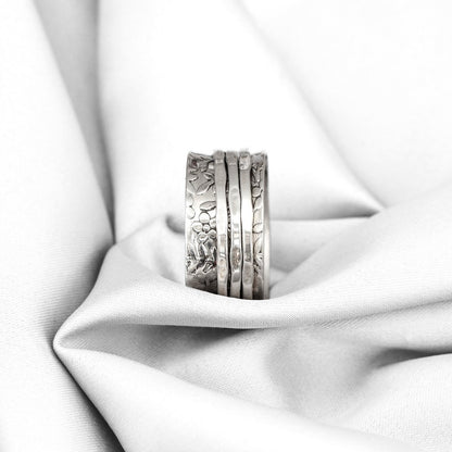 Meditationsring Drehring - 925 Sterling Silber - RG925-18